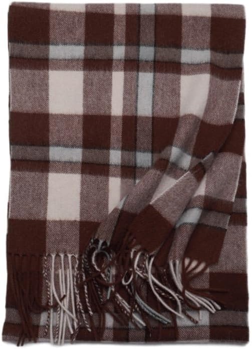 Autumn Winter Man Keep Warm Scarf Wool Grid Neckerchief Business Shawl