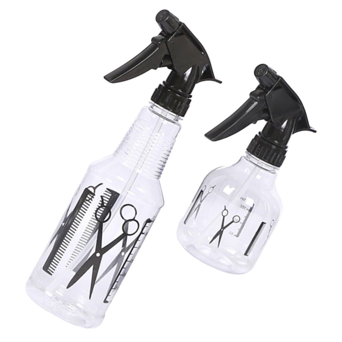 2Pcs Spray Bottle Adjustable Nozzle Hair Humidifier and Plant Watering Pot Portable Small and Large Transparent Reusable Mist