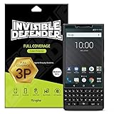 Ringke Invisible Defender Full Coverage [3 Pack] Compatible with [Blackberry KEY2] Screen Protector Edge to Edge Curved Side Coverage [Case Compatible] Scratch Resistant Super Thin HD Clearness Film