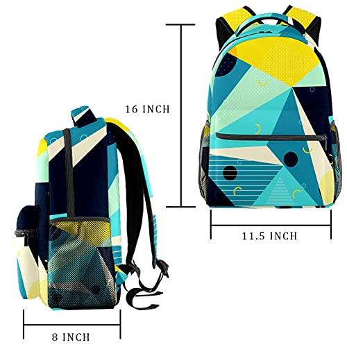 Sac à dos géométrique bleu de voyage pour vos weekends et sorties
