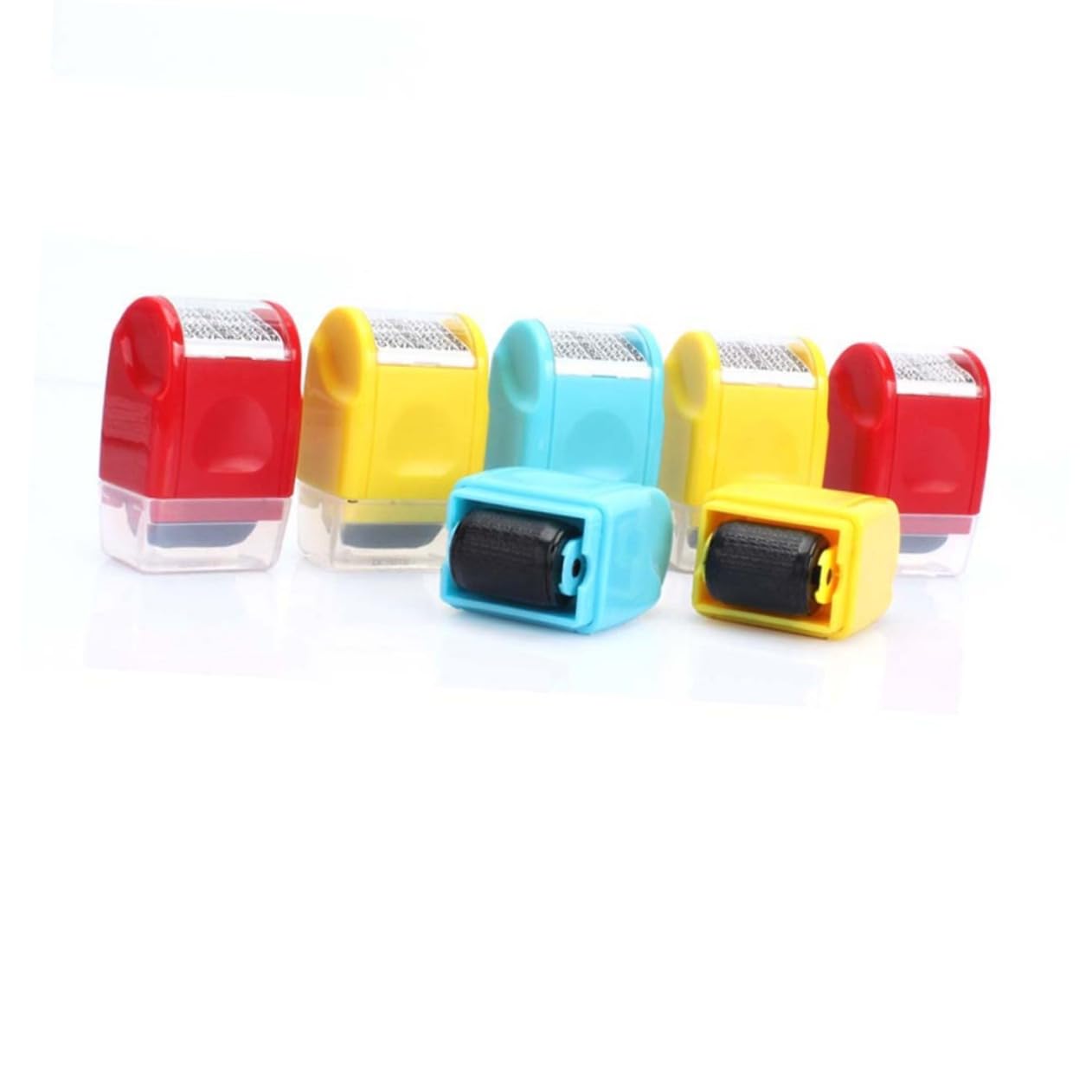 Operitacx 3pezzi Mini Roller Stamp Autoinchiostrante Per Protezione Privacy Timbro Di Sicurezza Per Ufficio e Documenti Design Compatto e Portatile Protezione Da Codici Confidenziali Per