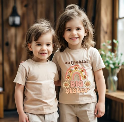 Image of Big Sister Shirt for Toddler Baby Girl Outfits Big Sis Announcement T-Shirt Gifts