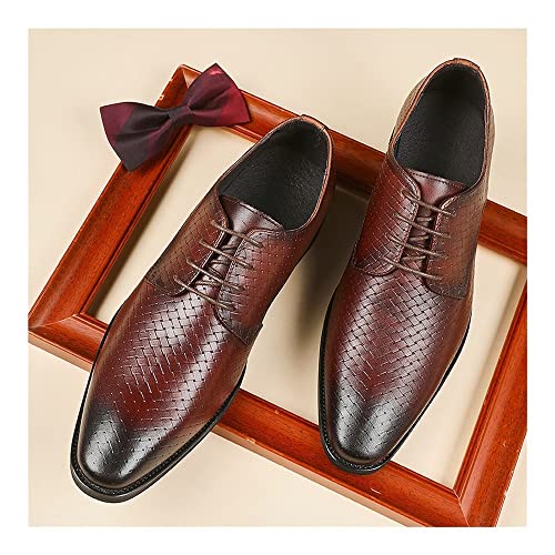Zapatos Oxford masculinos de punta lisa bruñida y diseño elegante 2