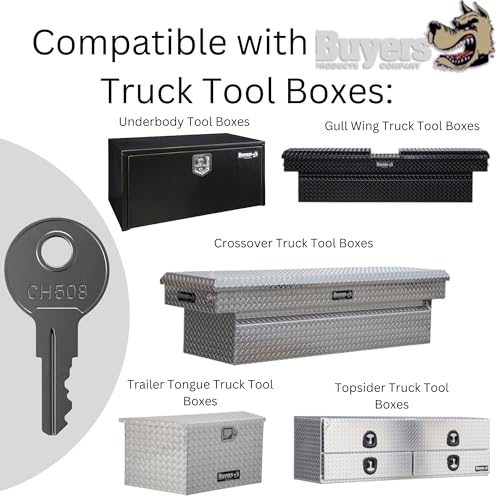 CH508 Chave de substituição para caixas de ferramentas de caminhão marcadas CH-508-1 Chaveiro Robby