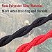 orgphys Climbing Rope 8mm 64FT Safety Rope with Built-in Steel Wire Core for Fire Rescue, Escape, Emergency, Spare Rope (Black)