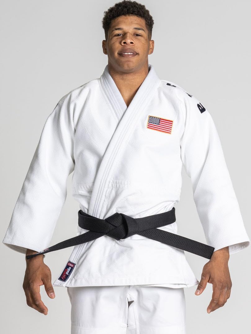 FUJI USA Judo Euro Competition Judo Gi for Men and Women (Belt Not Included), White, Size 5