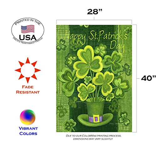 Toland Home Garden 102577 Shamrockin' St Patricks Day Flag 28x40 Inch Double Sided St Patricks Day Garden Flag for Outdoor House St Pats Flag Yard Decoration - Thumbnail 2
