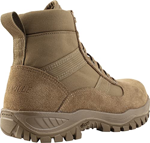 Belleville C315 ST Flyweight Shorty 6" Steel Toe Military Boots for Men - Lightweight Cattlehide Leather & Nylon Army Boots - Rubber Outsole - Berry Compliant - Coyote3