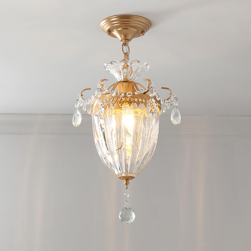 Lustre luminaires plafond en faux cristal pour une décoration de hall prestigieuse