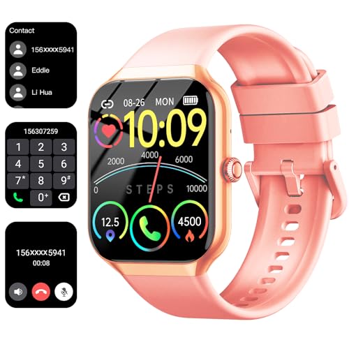 Smartwatch Damen Herren, 1.96' HD Fitnessuhr mit Telefonfunktion, Smart...