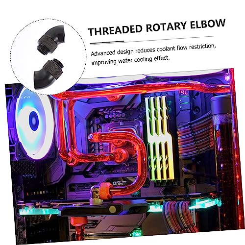 UKCOCO 2piezas Adaptador Refrigeración Líquida Giratorio Conector Pc Kit Refrigerante Líquido Accesorio - imagen 7