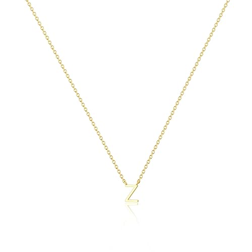 Initial necklace for Women 14k Gold Plated Dainty Letter Necklaces Tiny Cute Initial Pendant Choker Simple Trendy Personalized Letter Name Necklaces Jewelry Gift for Women