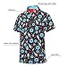 DEOLAX Mens Polo Shirts Fashion Print Mens Golf Shirt Dry Fit Mens Golf Polo Short Sleeve Quick Dry Funny Golf Shirt for Men