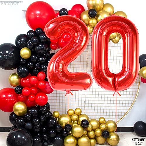 Image of KatchOn Red 0 Balloon Number 40 Inch