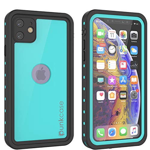 Punkcase iPhone 11 Waterproof Case [StudStar Series] [Slim Fit] [IP68 Certified] [Shockproof] [Dirtproof] [Snowproof] 360 Full Body Armor Cover Compatible with Apple iPhone 11 [Teal]