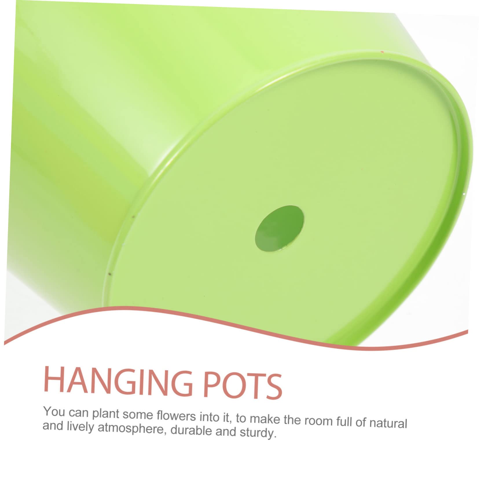 POPETPOP Pots de Fleurs Suspendus Lot de 6 en Fer avec Drainage et Crochets Détachables pour Jardin Balcon