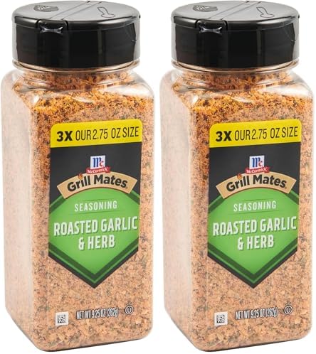 McCormick Grill Mates Roasted Garlic & Herb Seasoning, 9.25 oz (Pack of 2)