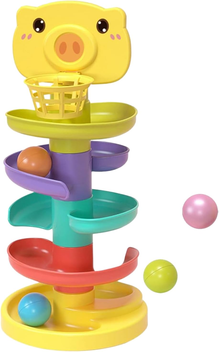 Genérico Ball Tower - Swirling Ball Tower | Creative Stackable Durable Adorable Educational Ramp Toy, For Learning Development, Educational Activities, Fun Gift, Kids