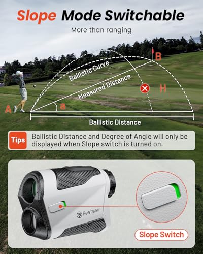 Bestsee Golf Rangefinder with Slope - 1500 Yards Laser Range Finder Golf,High-Precision Flag Pole Locking Vibration,7X Magnification, USB-C Rechargeable Rangefinders Magnet Strip