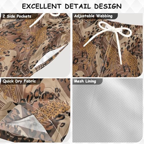 Swimming Trunks for Kids, Toddler Boys Swimwear 2t, Leopards3