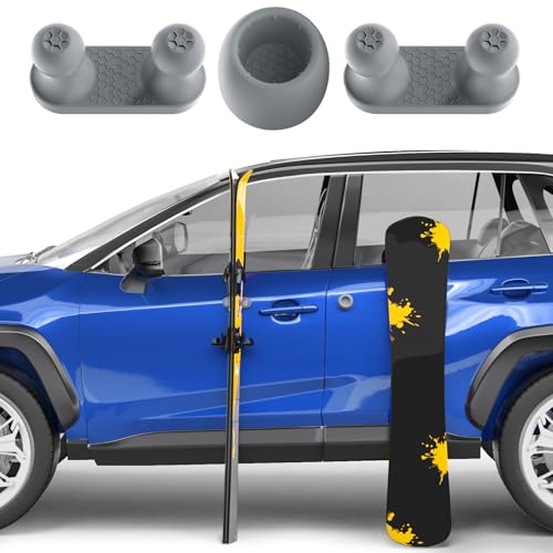 BougeRV Upgrade Magnetic Ski Snowboard Rack for Car | Prevent Skis from Falling Down | Protect Car Paint from Scratches | Vehicle Mount for Fishing Rods, Bikes Temporarily Holder