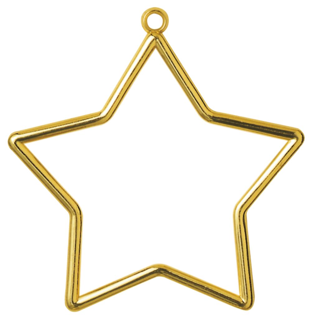 Vervaco Gold Star Shaped Frame, Plastic, 9 X 7 Cm