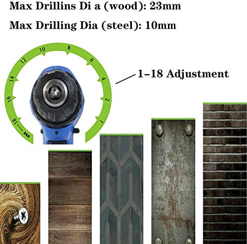 Mini 16,8 V Schnurlose elektrische Bohrmaschine mit Batterie elektrischer Fast Lades Schraubendreherbohrer, 45pcs… – Bild 6