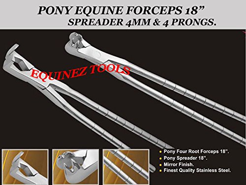 Equine Pony 18" Forceps Set Spreader and 4 Prongs Equine Dental Veterinary,