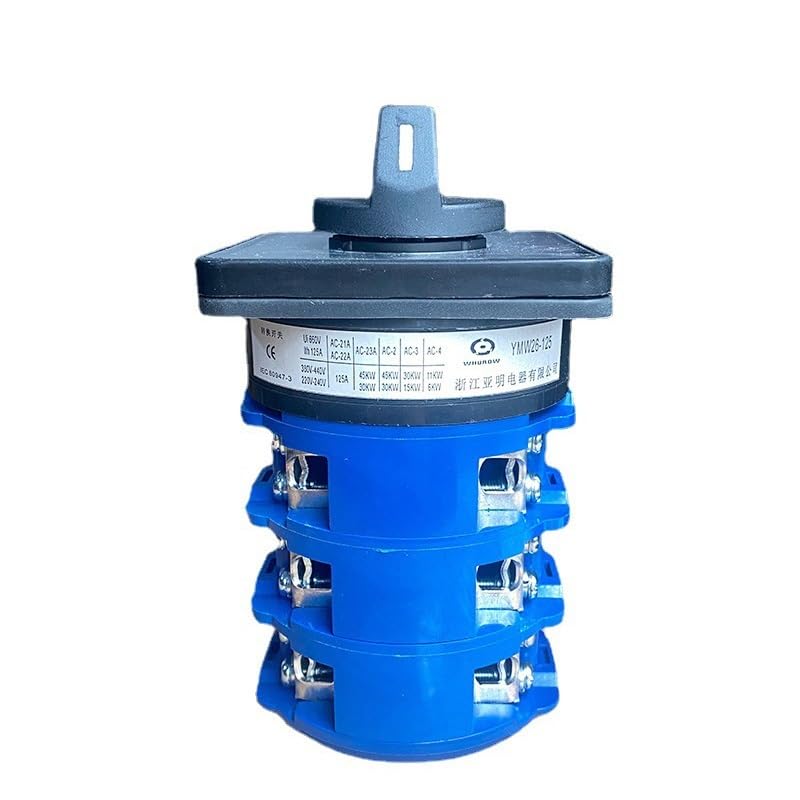 690V 125A Three Poles LW26-125/3 Multi Position Panel Mounting Cam Changeover Rotary Switch Silver Contact LW28 YMW26(Man-Off-AUTO)