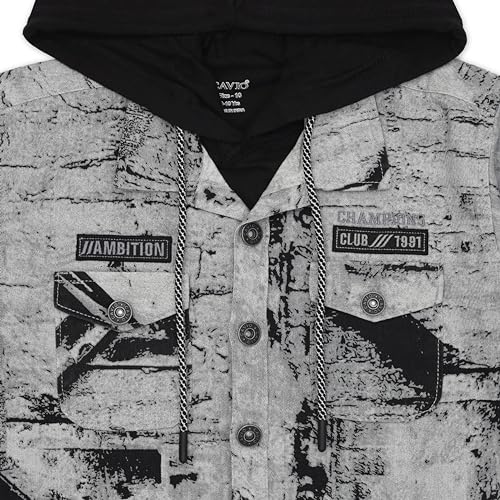 Image of CAVIO Boys Printed Casual Jacket With Hooded T-Shirt