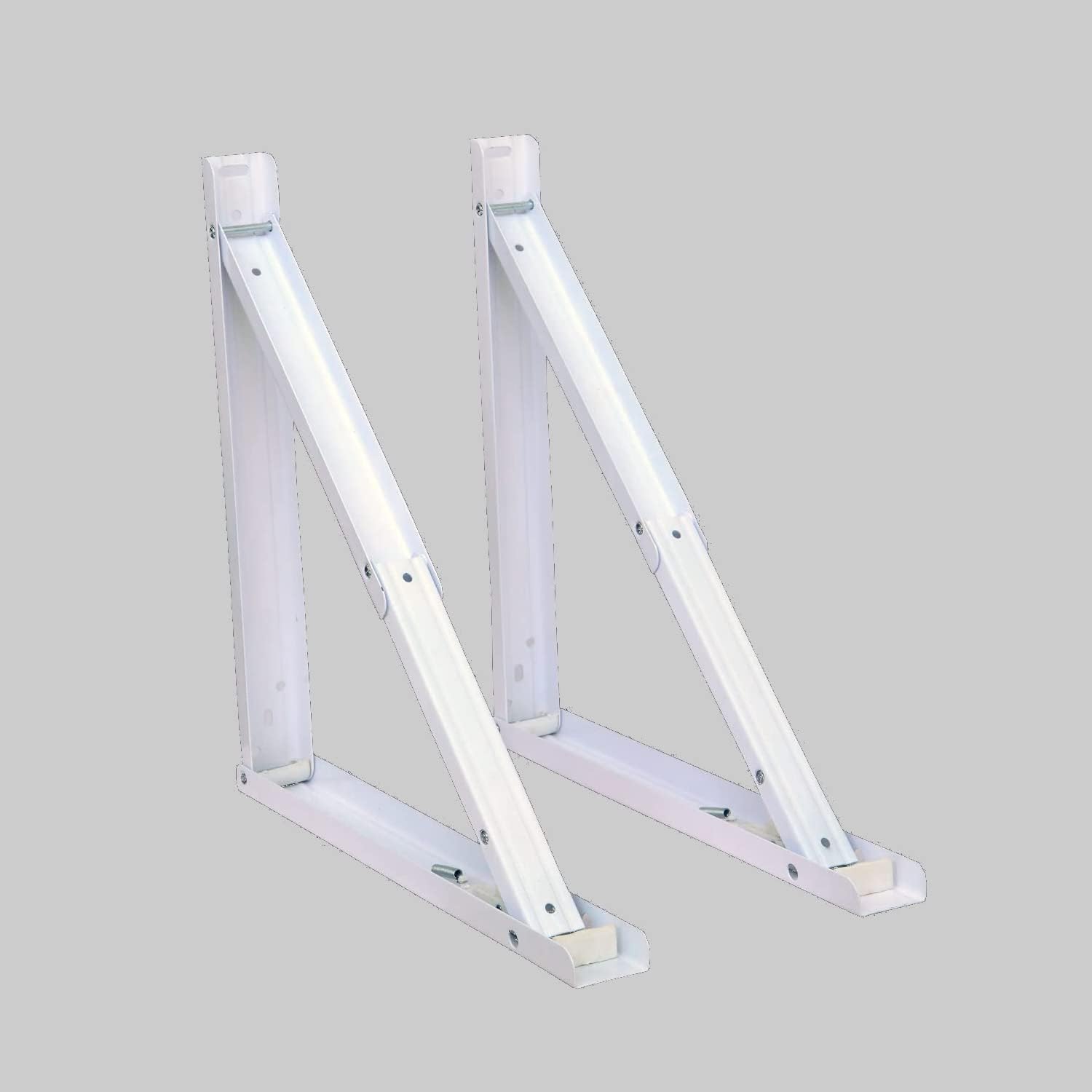 LAMPOC Folding Table Bracket Hinge Wall Mounted, Heavy-Duty Steel Collapsible Shelf, Multipurpose Bracket with Fittings for fold Down Table (White, 12 inch) 1