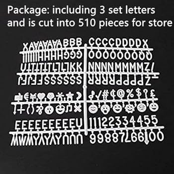 Amazon | 文字セット フェルト文字ボード用 - 362 文字 数字