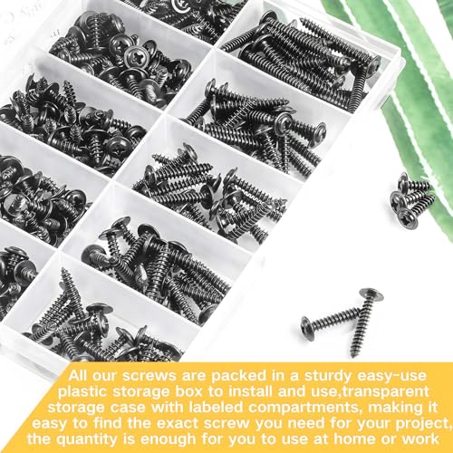300Pzs Tornillos Autorroscantes M3 Cabeza Redonda con Arandela miniatura 6