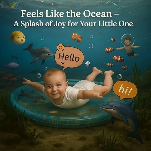 Image of Heavy Duty Tummy Time Water Mat for Babies | Sensory Play Gym for 6-12 Months | Newborn Baby Essentials | Water-Filled Activity Mat | Baby Gifts | Pack of 1 (BEBY Water MAT Round)
