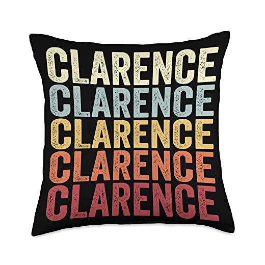 Clarence New York Clarence NY Retro Vintage Text Throw Pillow