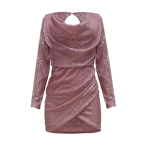 Robe de queue de poisson à paillettes au design glamour raffiné - 3