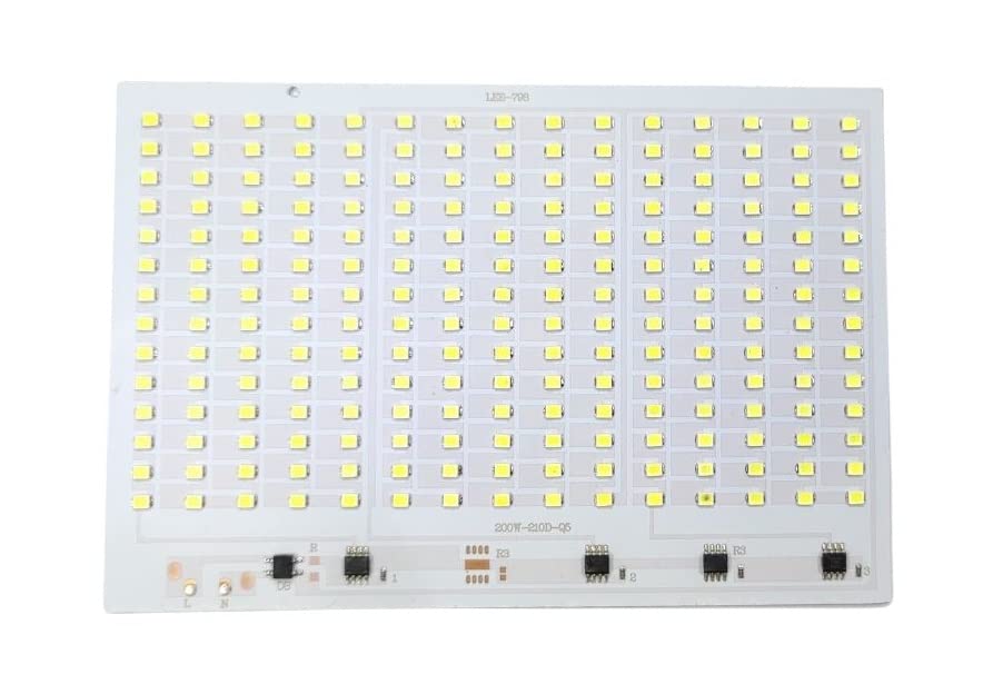 Image of ERH India 1 Pc 210 SMD 200 W Aluminum Plate Base Board for LED Flood Light White Replacement /Repair 200 Watt Flood Light