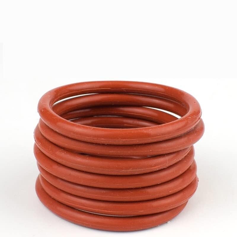 O-Ring aus lebensmittelechtem Silikon, Außendurchmesser 8–80 mm, rote Ringscheibendichtungen, Dicke 2,4/3/3,5/4/5 mm, wasserdicht und hitzebeständig – (Größe: 100 Stück 22 x 17,2 x 2,4 mm)(31x25x3mm(1