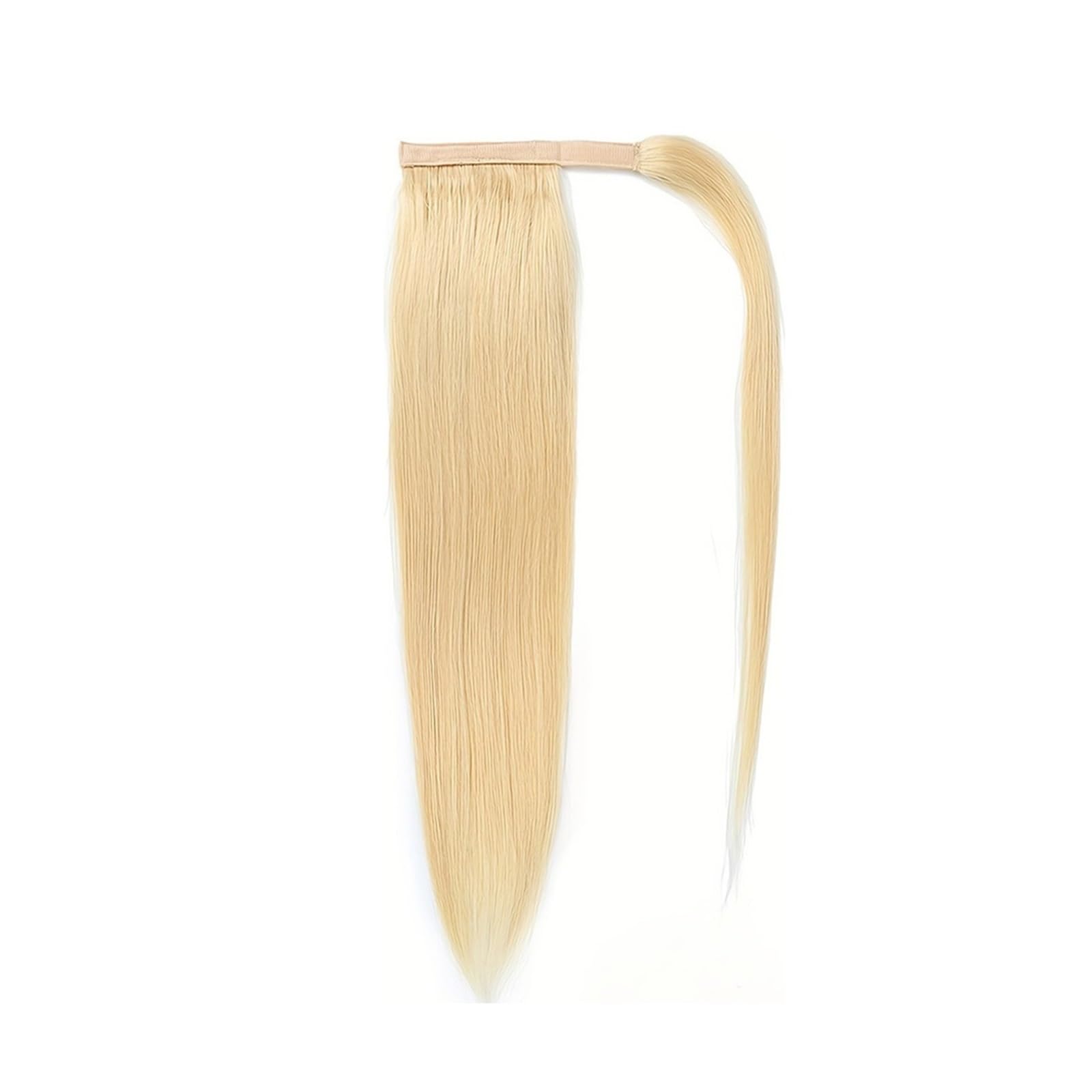 Naturalny Prosty blond kucyk z ludzkich włosów, jedwabny prosty kucyk, przedłużany wokół kucyka, #613 Idealny wygląd(8inches)