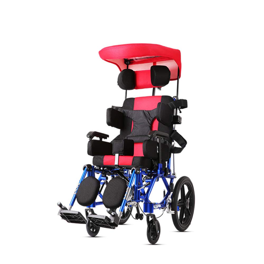Wózek inwalidzki, dziecięce wózki inwalidzkie 26 kg transport medyczny ergonomiczny zaawansowany wygodny podłokietnik regulowane oparcia nogi 100 kg obciążenie 36 * 36 cm szerokość siedziska