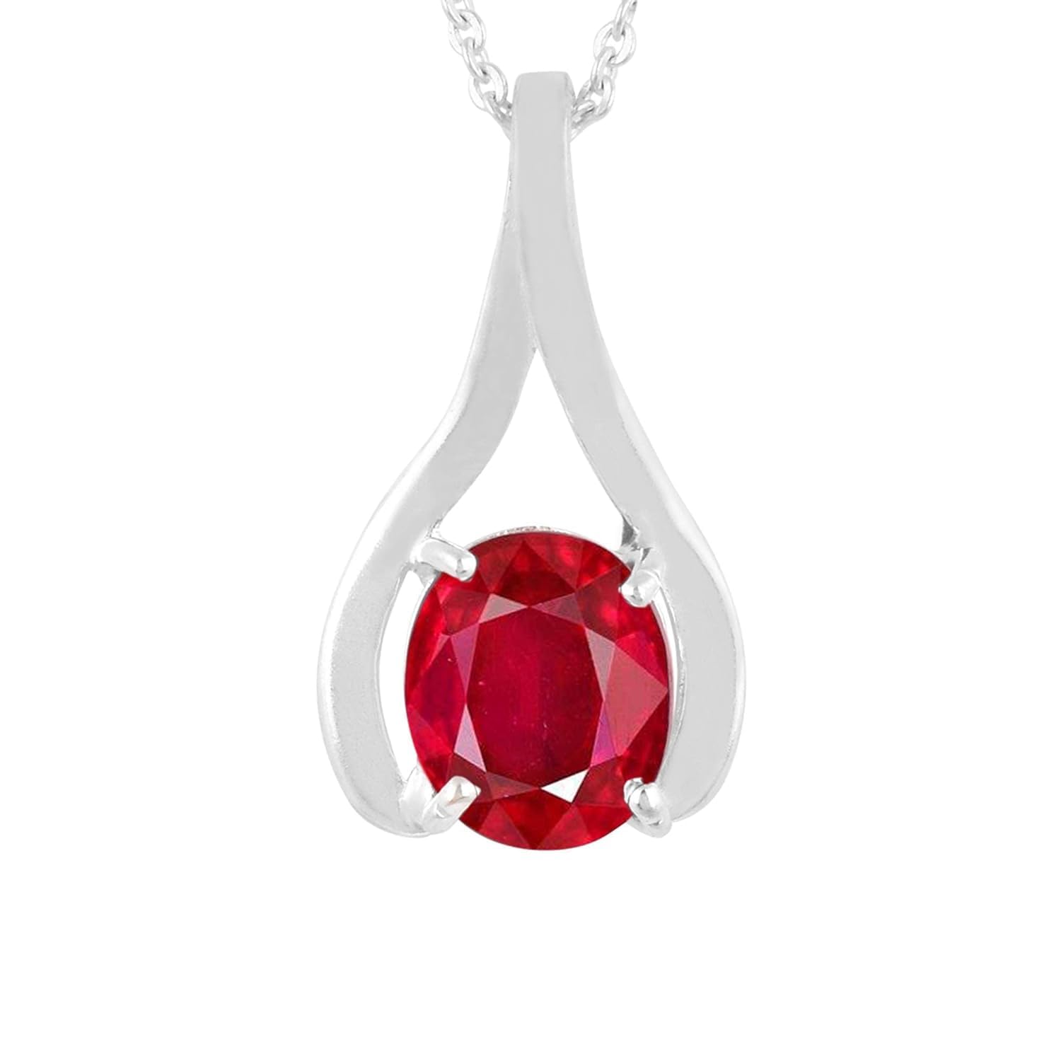 Ruby Pendant/Locket 9.25 Ratti 8.00 Carat Certified Burma Ruby Astrological Purpose Panchdhatu Silver Plated Pendant Locket for Men and Women (ruby)-image-21