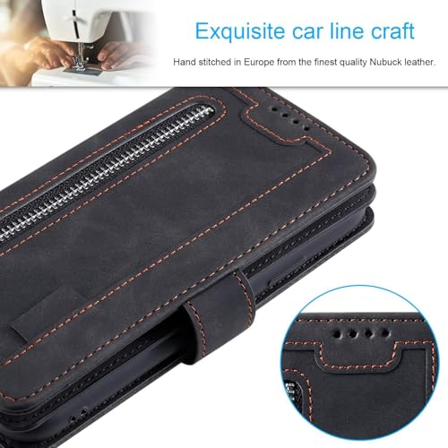 Coque iPhone 17e / 16e à rabat avec 9 fentes cartes et fermeture éclair - 9