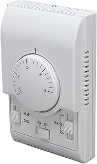 Mechanical Thermostat Conditioner, Knob Type Temperature Control Thermostat with Screw for Fan Coil for Room for Supermarket