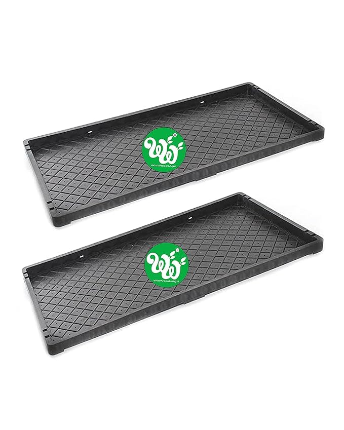 WinWoodsAgri Wheat Grass Tray - Growing Microgreen Tray, Hydroponics, Seedling Stater for Greenhouse, Wheat Grass Tray, Paddy Tray, Pro Tray (2 Piece Pack) (B0CVLG1TP9) Amazon Price History, Amazon Price Tracker