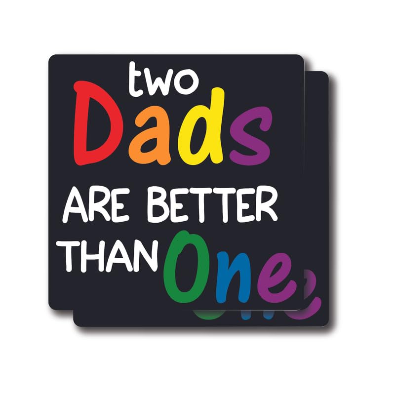 Autocollants Two Dads arc-en-ciel pour décorer votre voiture familiale