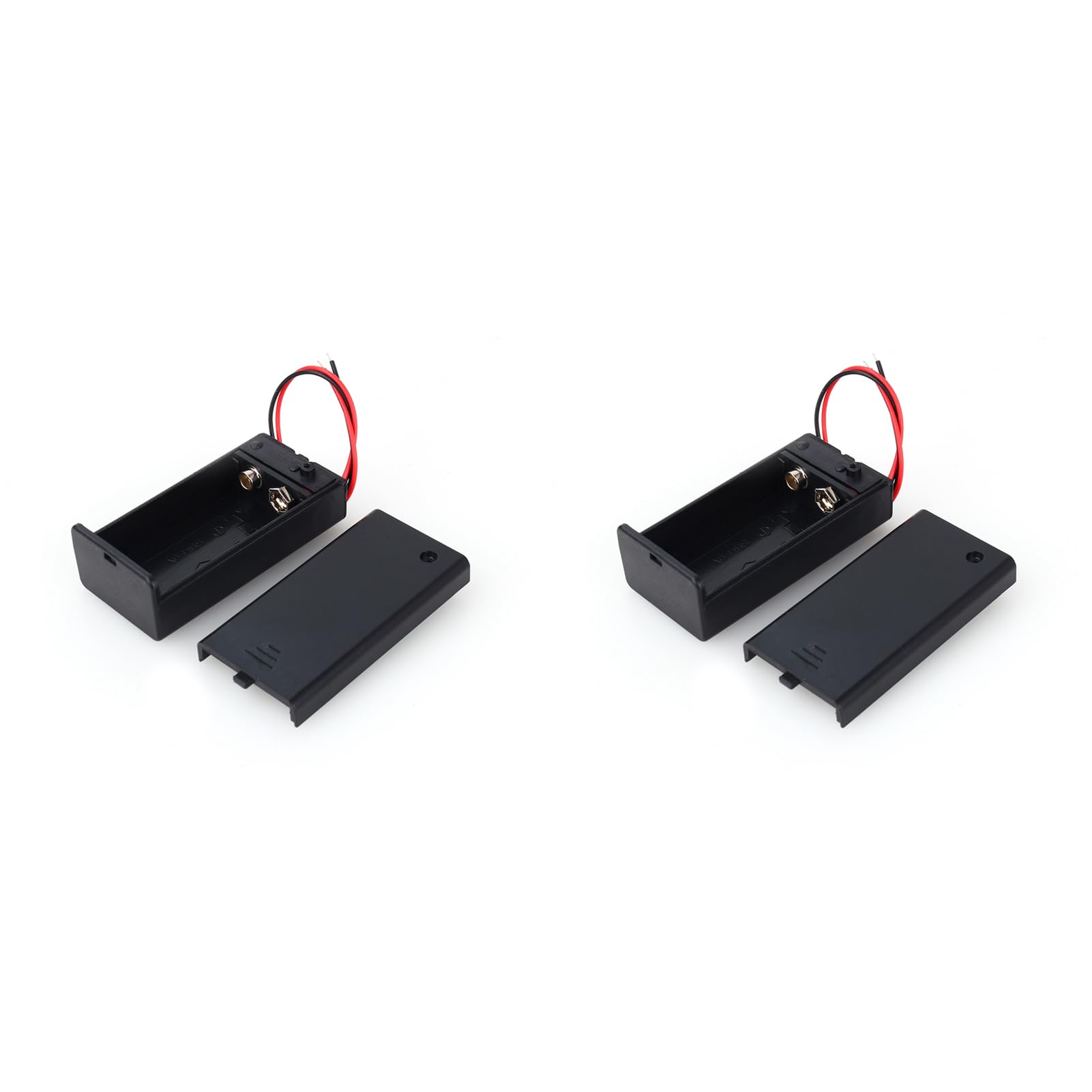 Portabatterie 9V Con Cavo - Scatola Con Coperchio E Interruttore, Confezione Da 2 - Foto 4