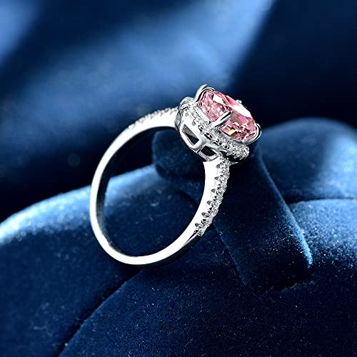2 Carat Oval Cut Pink Moissanite Engagement Ring in 14K Solid Gold over S925 Sterling Silver, A Romantic Jewelry Piece, A Splendid Gift for A Special Lady4