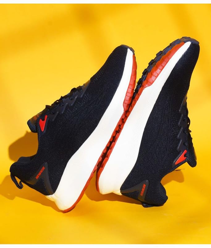 Image of Lakhani aashirwad Men's Sports Shoes | Lightweight Breathable Running Shoes for Men | Flynet Upper, Phylon Sole | Flexible, Comfortable Lace-Up Athletic Shoes