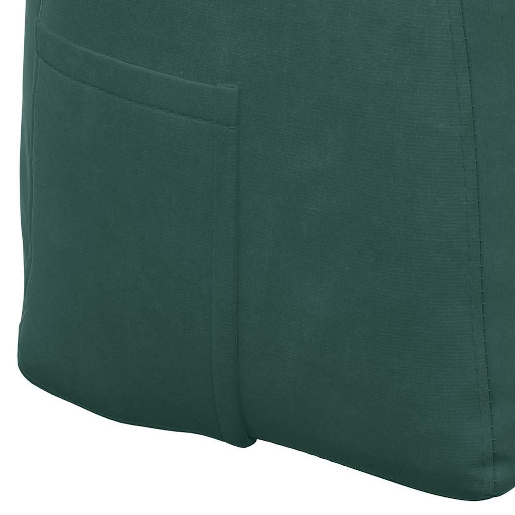 Rückenkissen, Dunkelgrün, 120 x 24 x 50 cm, Samt, Kissen aus Samt, für Wohnzimmer, mit Seitentasche für Fernbedienung, ergonomisches Lendenkissen für Sofa, Bett, Büro, Bezug
