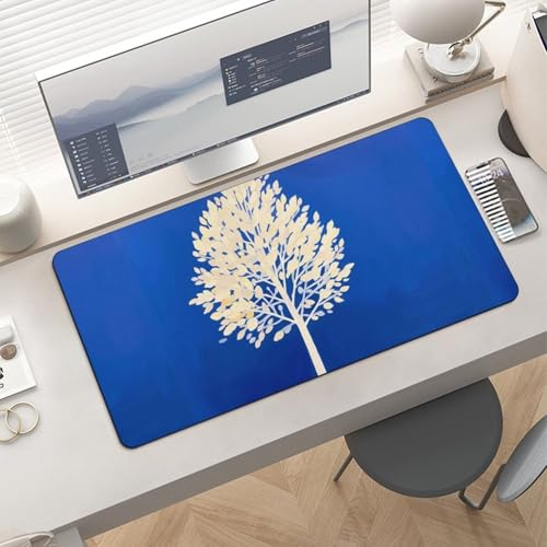 Protector de escritorio blanco grande antideslizante y resistente al agua miniatura 6